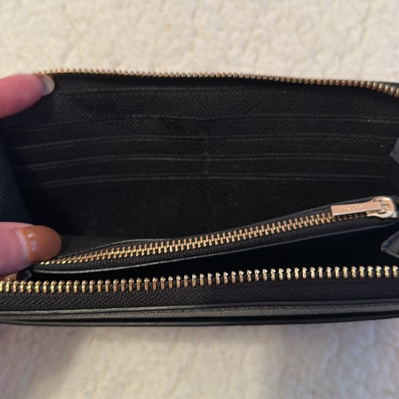 Coach | Black Leather Continental Zip Around Wallet - Picture 7 of 10
